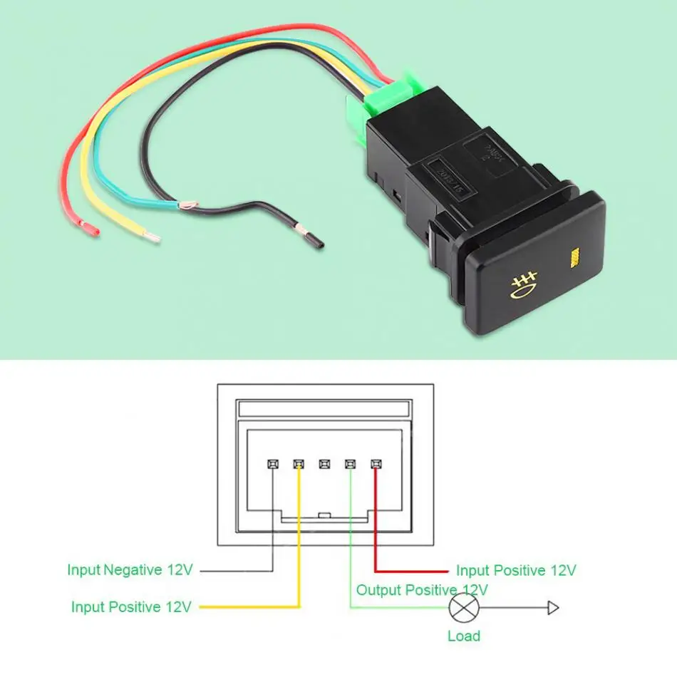 Горячая Высокое качество DC 12V 4 провода Автомобильные противотуманные фары противотуманная фара кнопка включения для Toyota желтый индикатор автомобильные аксессуары