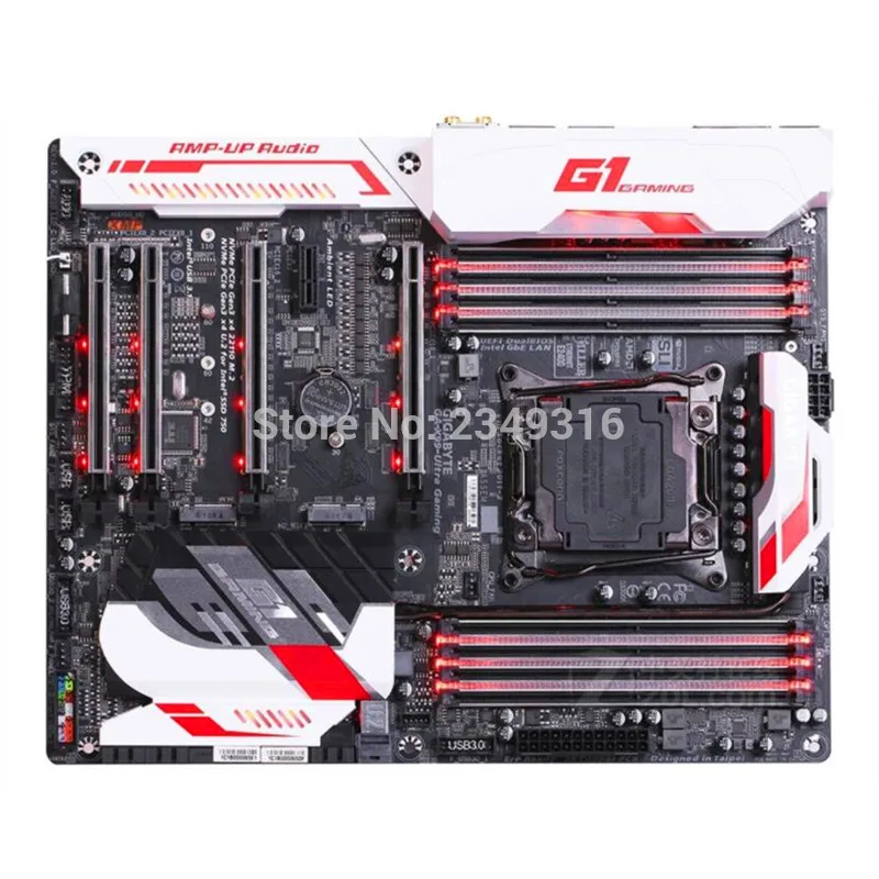 For Gigabyte GA-X99-Ultra-Gaming Original Used Desktop Motherboard X99-Ultra-Gaming EK X99 LGA 2011-V3 DDR4 64G SATA 3 USB3.0 |
