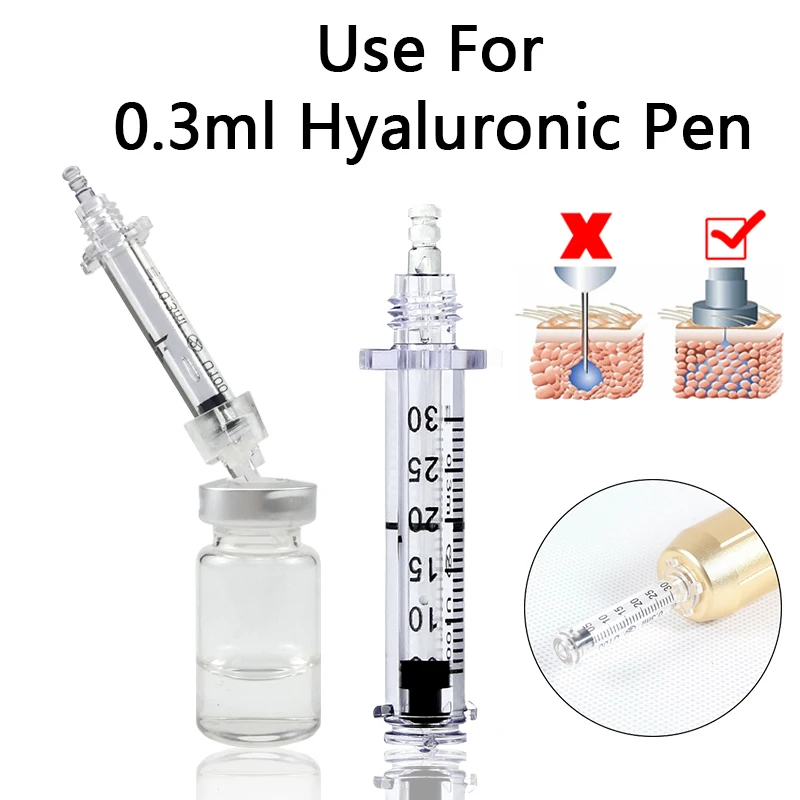 

0.3ml 10/20/50pcs Disposable sterile Ampoule Water Syringe hyaluronic pen Consumables Non Invasive Wrinkle Removal lip filler