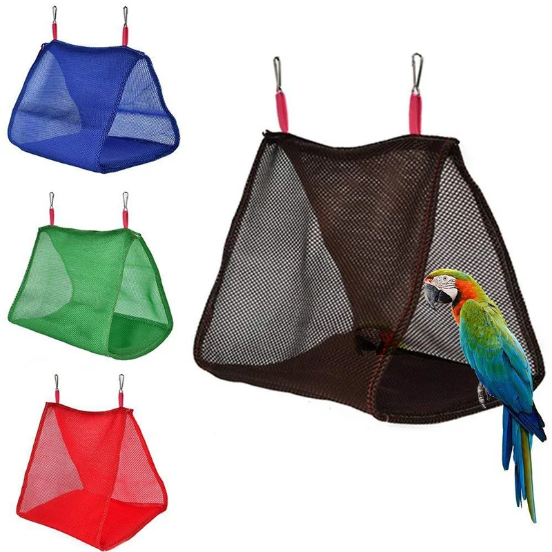 

2019 S-L Soft Mesh Bird Cage Parrot Hammock Breathable Hanging Bed Cage Pet Supplies Swing Tent for Hamster Bird dropshipping
