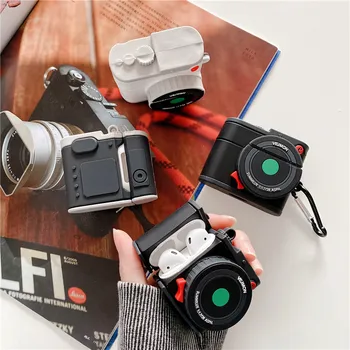 

Cases For AirPods Pro 3 Case 3D Cute Cool Camera Earphone Cases for Apple Airpods 2 Funny Protect Cover with Finger Ring Strap