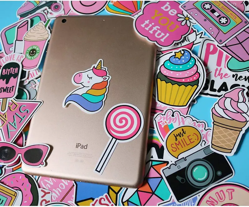 60PCS Girl Cute Lovely Laptop Stickers Water Bottle Skateboard Motorcycle Phone Bicycle Luggage Guitar Bike Sticker Decal Vinyl