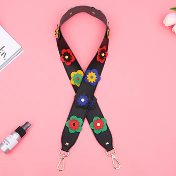 

Flower Bag Strap Crossbody Replacement Shoulder Handbag Wallet Purse Handle-Black