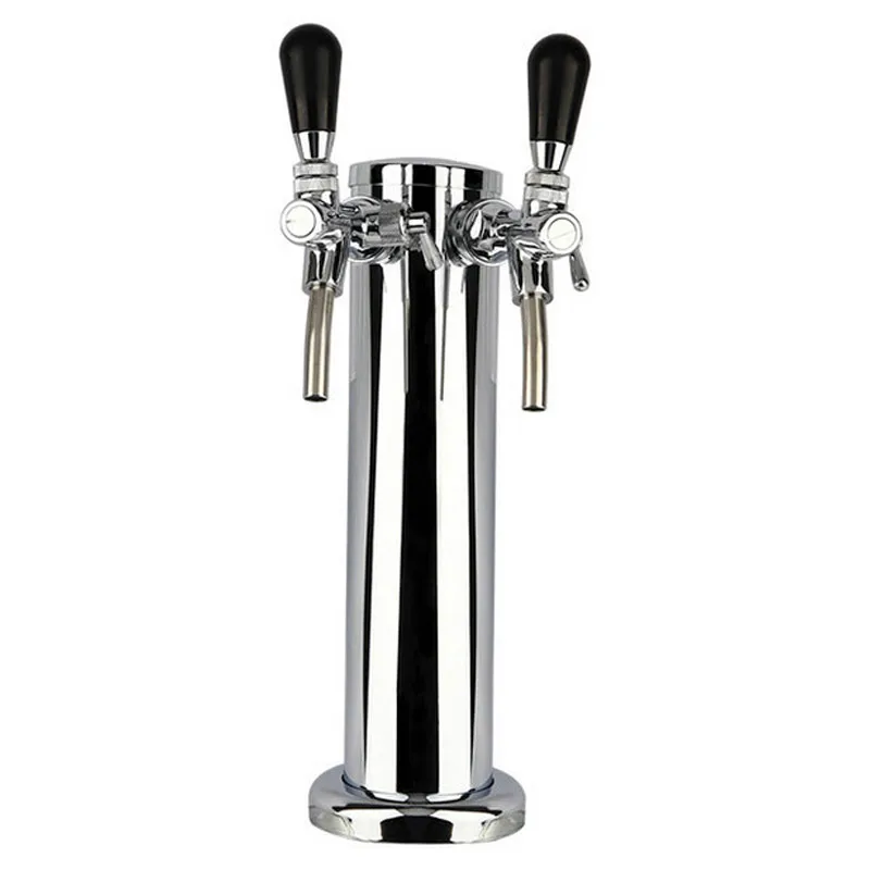 two Tap Beer Tower Для приготовления в домашних условиях, из нержавеющей стали регулируемый пивной Кран Пивной колонны набор, один/два/три Разливное пиво башня с шланг трубы, J19206 - Цвет: two Tap Beer Tower