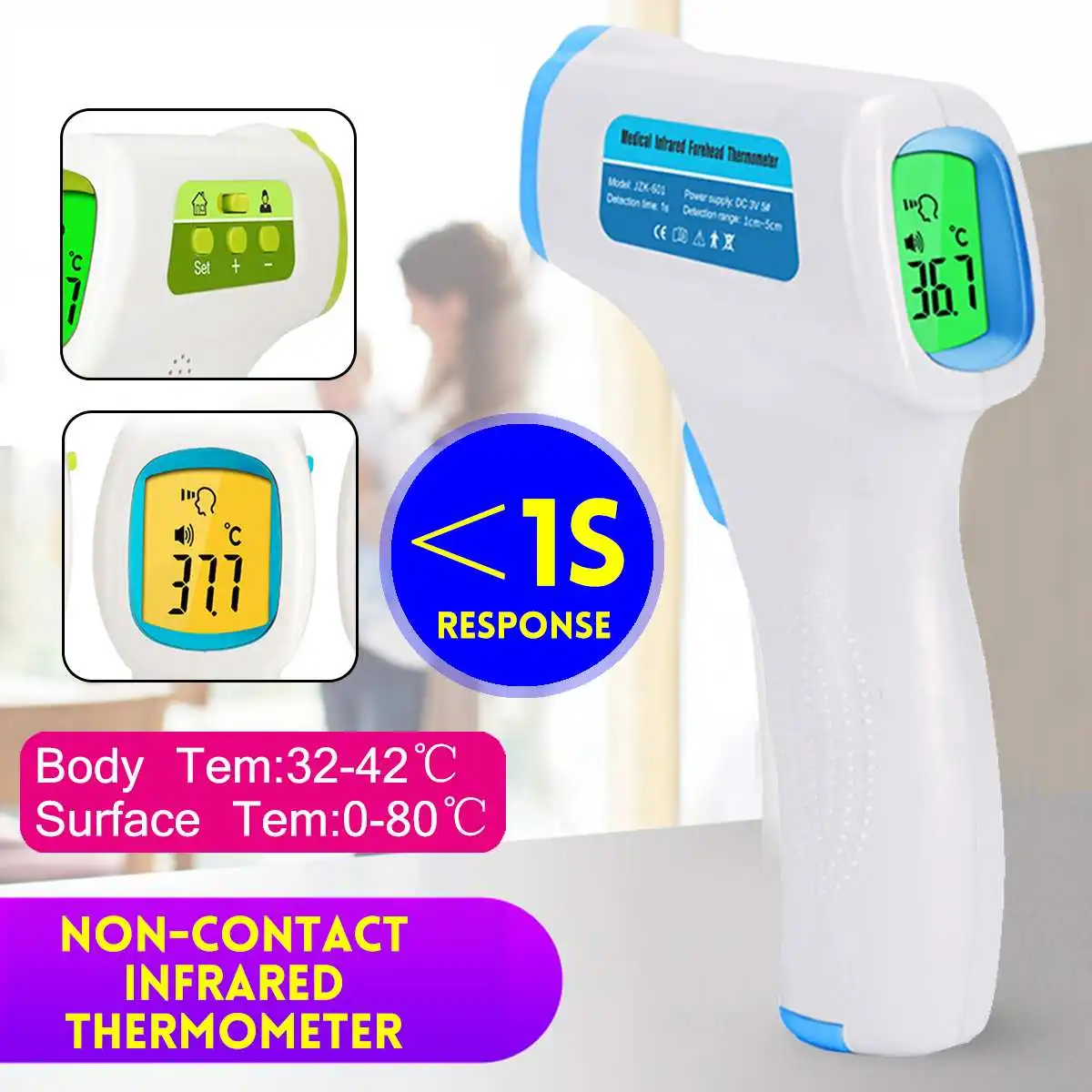 

Muti-fuction Baby/Adult Digital Termomete Infrared Forehead Body Thermometer for Baby health Non-contact Temperature Measurement