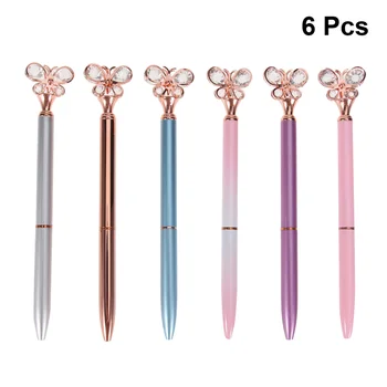 

6Pcs Pen Practical Pen Creative Pens Beautiful Ballpoint Pen Diamond Ballpoint Pen Schol Supply for Student School Office