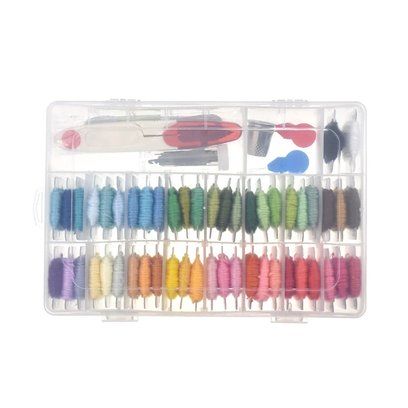 1 Набор вышивальных нитей инструмент для рукоделия ручной работы товары для домашнего вязания портативные разноцветные Плетеные пряжа Швейные аксессуары