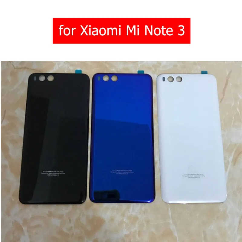 Для Xiaomi Mi Note 3 3D стеклянная задняя крышка батарейного отсека задняя крышка корпуса для Xiaomi Mi Note 3 запасные части с клеем 3m