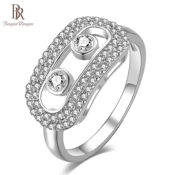 

Bague Ringen Trendy Silver 925 Ring for Women Geometry Fine Jewelry with Crystal Female Party Gemstones Rings Festival Dating