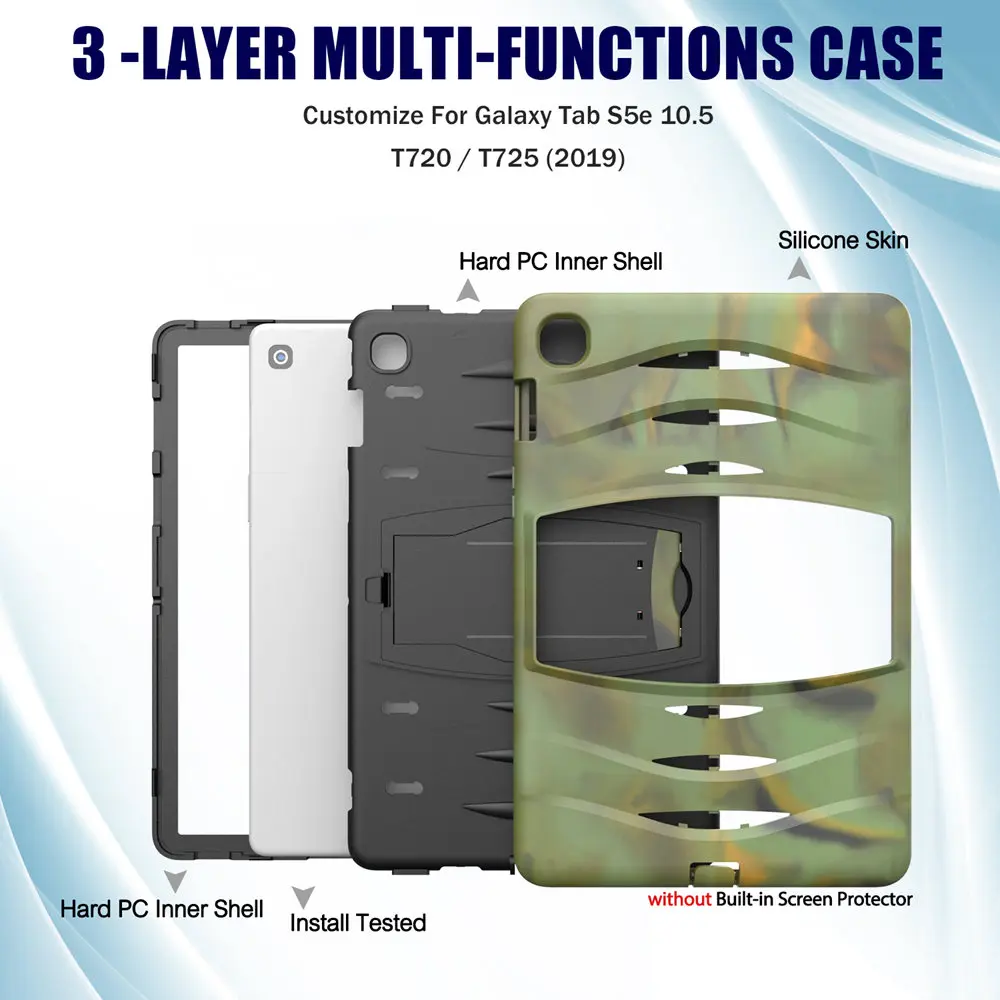 IBuyiWin прочный силиконовый чехол для Samsung Galaxy Tab S5e 10,5 SM-T720 SM-T725 10," планшет Funda Capa чехол для детей
