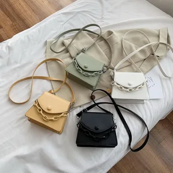 

Summer Lady Shoulder Messenger Bags Female Luxury Handbags Chain Design PU Leather Crossbody Small Bags For Women