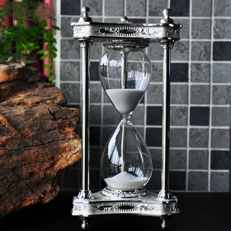 

Moonlight metal hourglass 30 minutes timer creative ornaments home decorations study desktop crafts