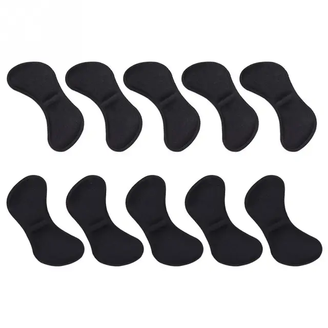 5 Pairs Heel Insoles Pain Relief Cushion Anti-wear Adhesive Feet Care Pads Heel Sticker Heel Liner Grips Crash Insole Patch Black