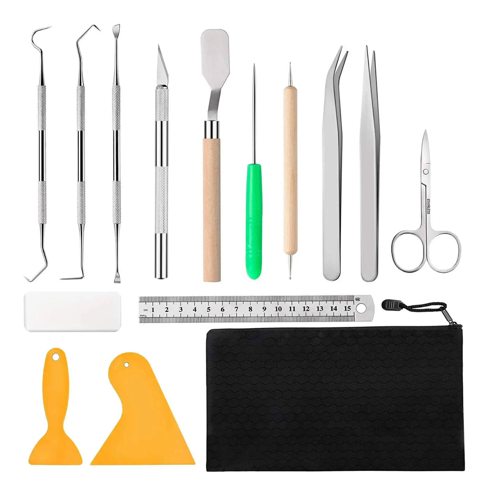 

15x Craft Vinyl Weeding Tool Set Sign Vinyl Making Lettering Stainless Steel Kit