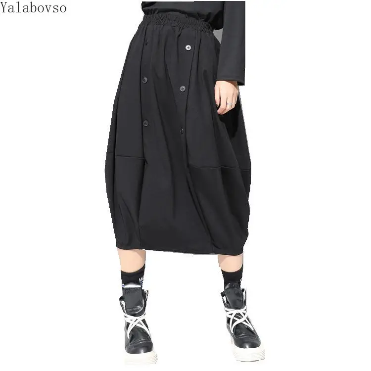 Women's skirt High street pocket elastic skirt Black styles High Street Cotton women skirts high waist skirt Elastic waist Z3 Women's skirt High street pocket elastic skirt Black styles High Street Cotton women skirts high waist skirt Elastic waist Z3
