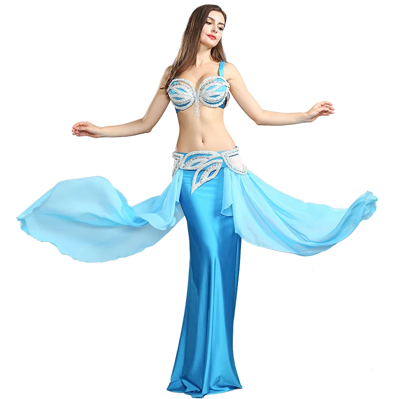 ROYAL SMEELA Buikdanskostuum voor Dames - Carnavalskostuum, Beha, Riem, Rok, Pak, Kleding, Professionele Buikdansset, Kostuum, Outfits voor Vrouwen, Zwart, M
