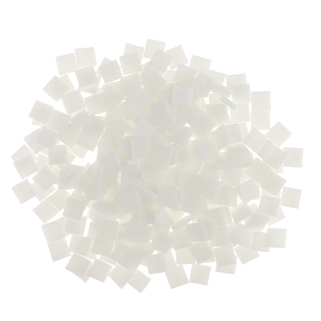 White 250 шт. квадратная мозаика для изготовления красочных стеклянных мозаичных плиток Прозрачный камень для DIY головоломки художественные ремесла Создание 10x10 мм - Цвет: White