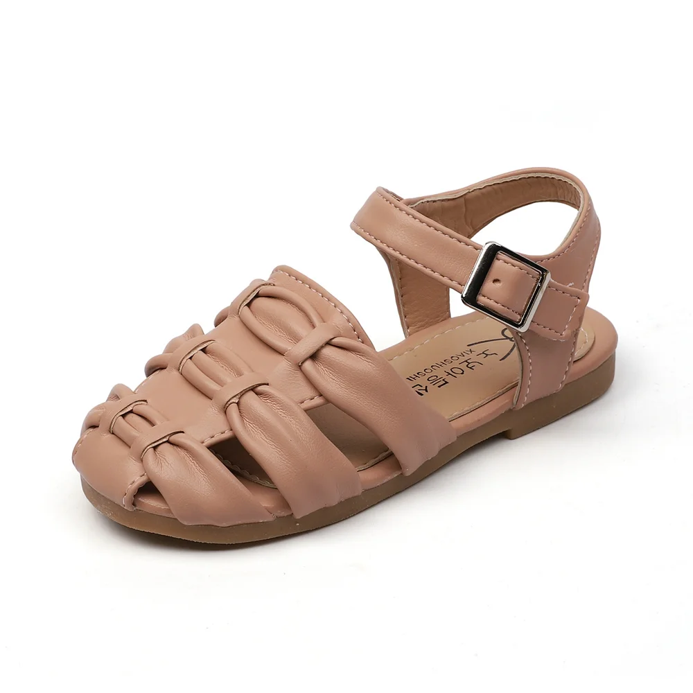 

2019 Summer Kid's Shoes Sandals Buckle Strap Cover Toe Casual Neutral Flat Heels Non-slip 2019106