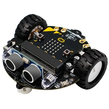 

FBIL-1pcs Micro:Bit Graphical Programming Robot Mobile Platform Smart Car V4.0 Support Line Patrol Ambient Light Accessories