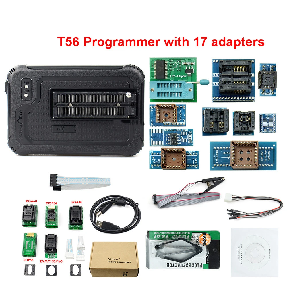 UPMELY Smart Chips XGecu T56 Universal Programmer Powerful Support Nor Flash / NAND EMMC+17 Adapters Fast Reading Speed | Компьютеры и