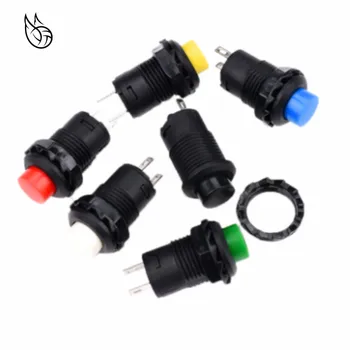 

6pcs 12mm Lock Latching OFF- ON Push Button Switch maintained fixed pushbutton switches DS-428