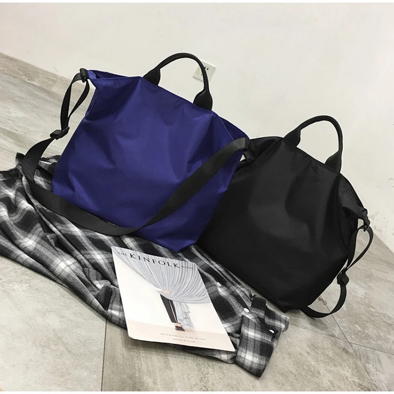 Women\'s Shoulder Bag Handbags Mini Black Canvas Large Waterproof Duffle Bags Female Crossbody Travel Weekend Bag Customized