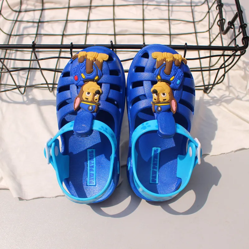 Chinelos de Luz Sandálias e Chinelos para Casa Ambiental das Crianças Patrol Verão Sapatos Super Macio Anti-skid Proteção Paw 10 Paw patrol verão chinelos de luz sapatos