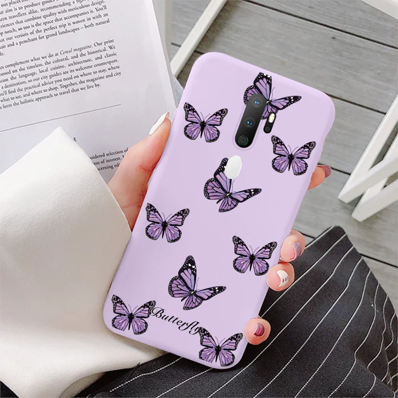 mous wallet For OPPO A5 A9 Case 2020 Butterfly Silicone Phone Cover For OPPO A 5 9 Cloud Bumper On OPPOA5 OPPOA9 Flower Fundas Coque Shell flip phone case