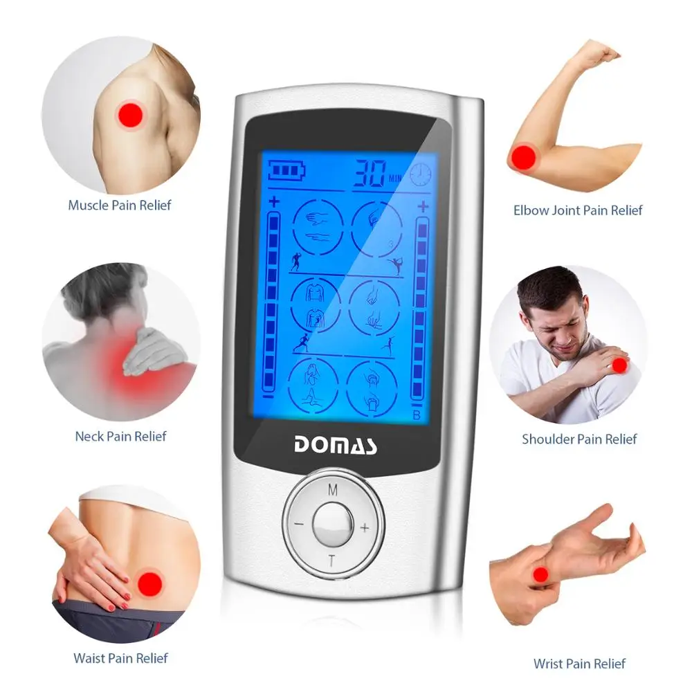  Dual Channel TENS Unit 24 Modes Muscle Stimulator for Pain Relief Therapy Portable Electronic Pulse