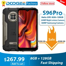 DOOGEE S96 Pro Smartphone 48MP Round Camera 20MP Infrared Night Vision 6.22'' Helio G90 Octa Core 8GB+128GB 6350mAh Rugged Phone