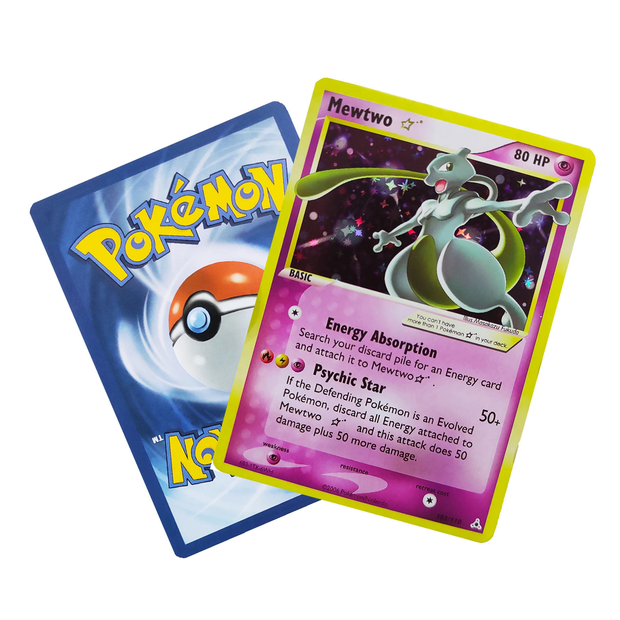 Покемон флэш-карты аниме сделай сам Классические Оригинальные Карты Mewtwo
