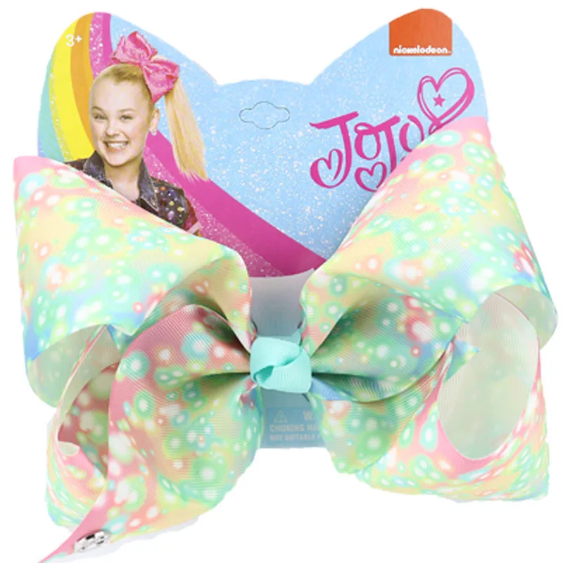 B4 8 дюймов jojo siwa для маленьких девочек, большие банты Jojo, красочный принт, красивый узор с аллигатором, корсажная лента, Детские аксессуары для волос - Цвет: B4