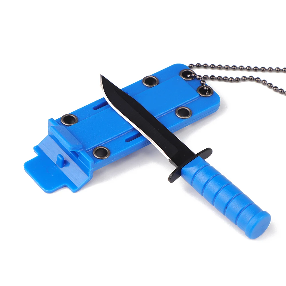 

1pcs Small Straight Knife Mini Necklace Knife Small Fruit Knife Outdoor Self-defense First Aid Camping Supplies