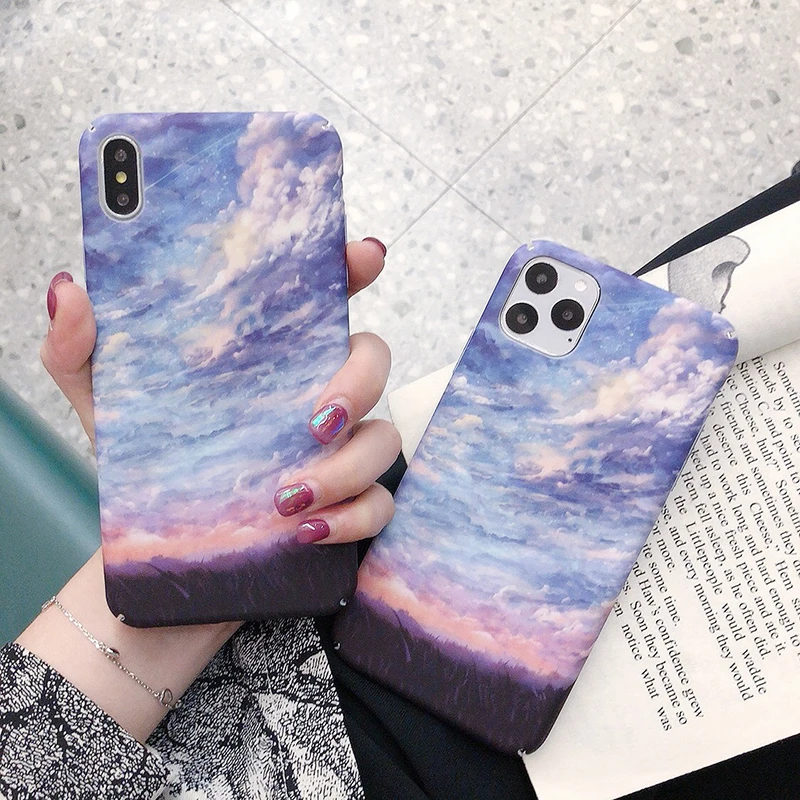 Жесткие ПК-Чехлы для huawei P30 P20 lite Коврики 20 Pro небо облако для Honor 8X 10Lite V20 20 Nova 3 3i 4 5Pro 5i задняя крышка