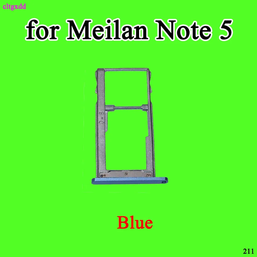 Cltgxdd sim-держатель, слот-адаптер для Meizu Meilan M3 Note 3 M681 Note 5 Note 6 SIM карта лоток Слот Запасные части - Цвет: note 5--Blue