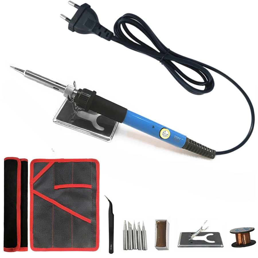 

60W Portable Electric Soldering Iron Welding Irons Temperature Adjustable 220V 110V Welding Rework Station Soldering Tips