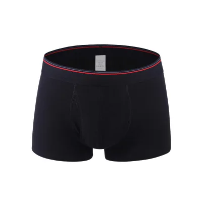 MITEKSAN 6XL, хлопковые боксеры, мужское нижнее белье, свободные дышащие трусы, мужские трусы, шорты, домашняя одежда, одноцветные, Cuecas, новинка - Цвет: Черный