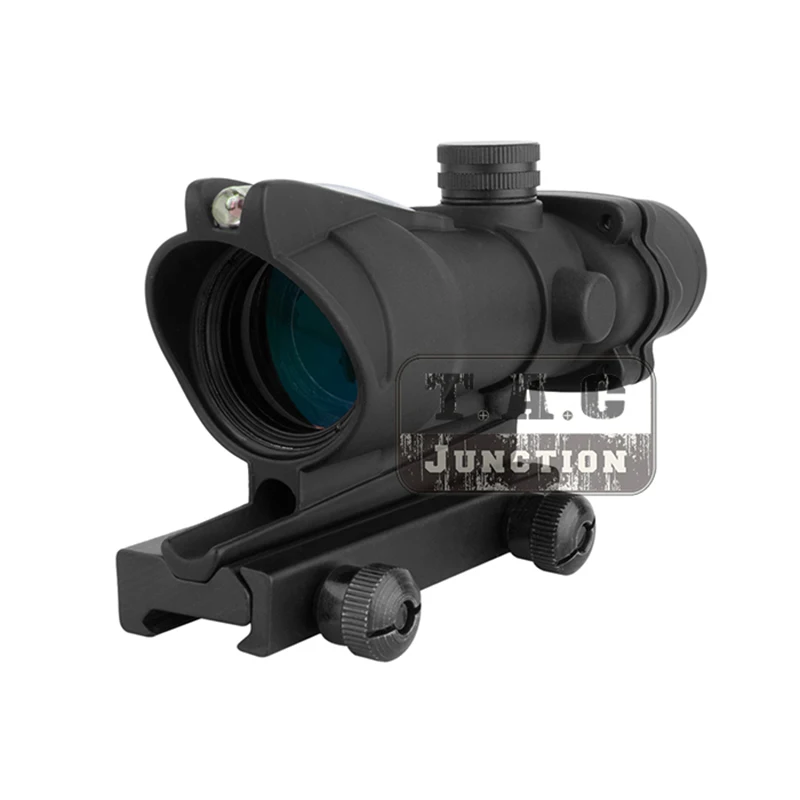 Emerson ACOG 4x32 реальный оптоволоконный прицел страйкбол тактический увеличение с подсветкой красный волоконно-оптический прицел w/20 мм Пикатинни Крепление