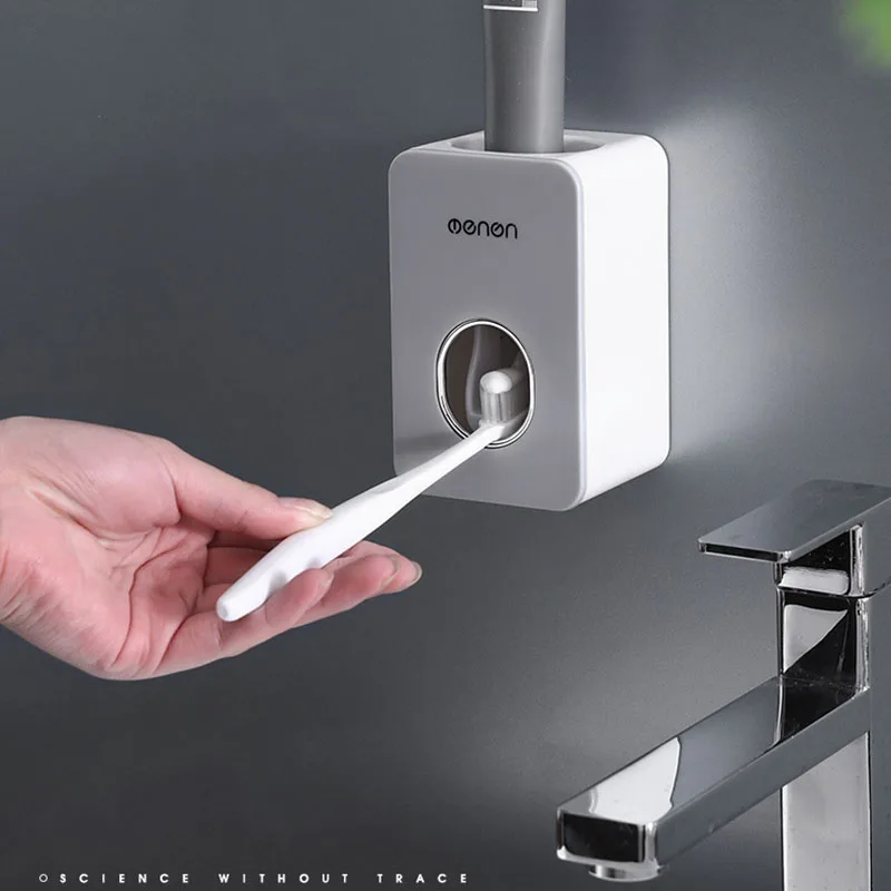 Автоматическое настенное крепление Стенд Зубная паста диспенсер