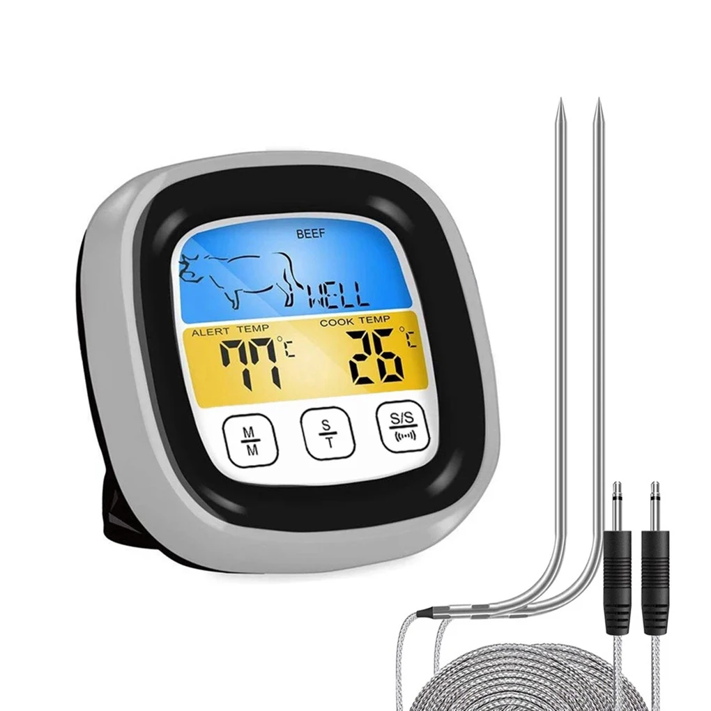 Digital Meat Kitchen Thermometer Stainless Waterproof Meat Temperature Probe Cooking BBQ Temperature Meter for Kitchen