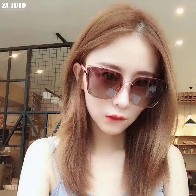 

New fashion casual square sunglasses ocean slice sunglasses men's and women's fashion retro personality large frame sunglasses