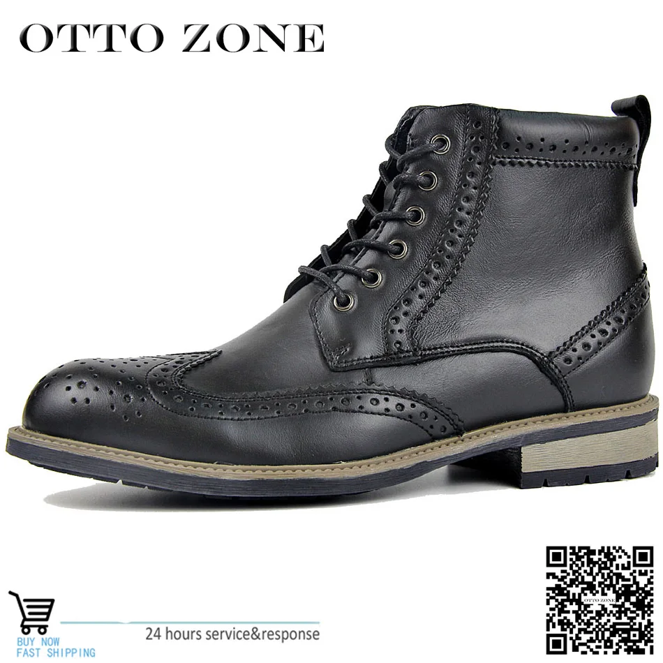 Мужские ковбойские ботинки OTTO из натуральной кожи в стиле панк-рок западном
