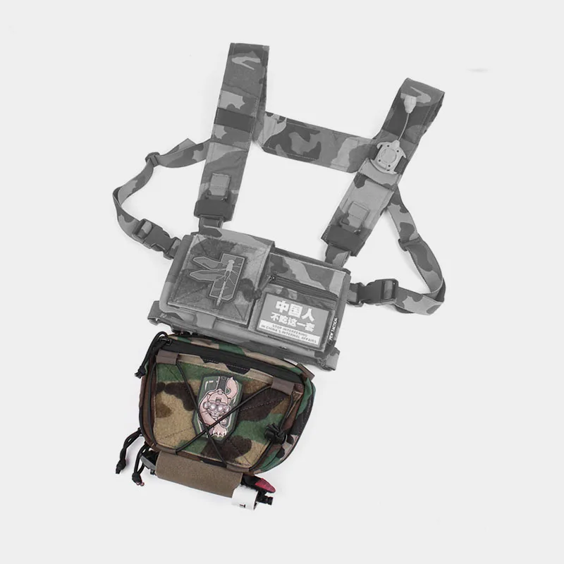 Outdoor Tactics Vest Chest Hanging V2 Quick release Belly Bag D3CRM MK3 MK4 Tactical Chest Hanger Bag Storage Bag