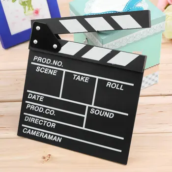 

Director Video Scene Clapperboard TV Movie Clapper Board Film Slate Cut Prop hot new