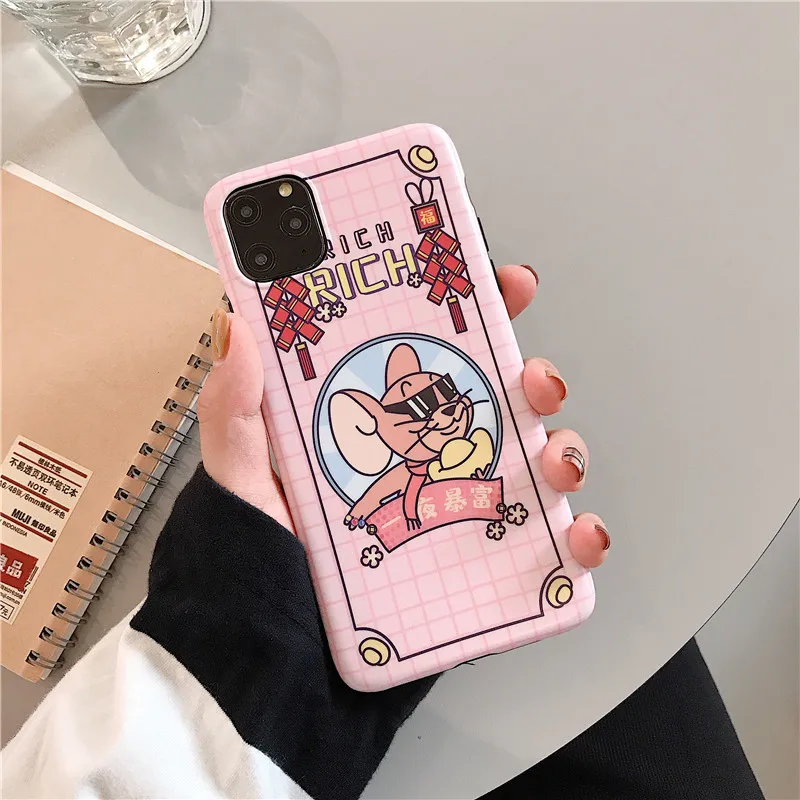 Милый чехол для телефона Tom Jerry для iPhone 11 Pro MAX XS MAX XR мягкий чехол из ТПУ с рисунком кошки и мышки для iPhone X 7 8 6S 6 Plus чехол