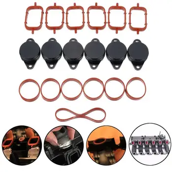 

19Pcs 33mm O-Rings Car Swirl Flap Bungs + Manifold Gaskets For BMW E39 E46 E53 E60 E90-E93 1999-2010 #11617790198(Black)