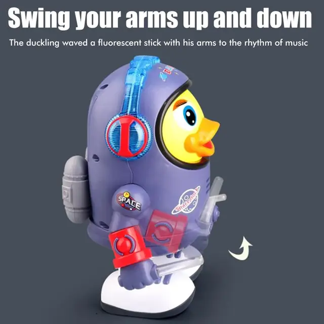 Electric Robot Duck Toys Dancing Walking Space Duck Educational Toy With Music Light Play Interactive Singing Toys For Kids Gift 5