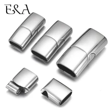 2 комплекта Магнитная застежка из нержавеющей стали 8*4 мм 10*5 мм 12*6 мм кожаный шнур магнитная пряжка DIY Ювелирные изделия принадлежности для браслетов