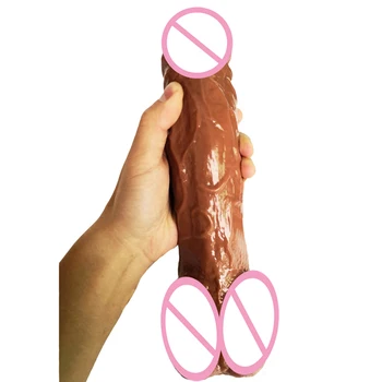 Giant Coffee Dildo Thick Huge Dildo Extreme Big Realistic Dildo Suction Cup Adult Sex Toys Product for Women Female Masturbator 2