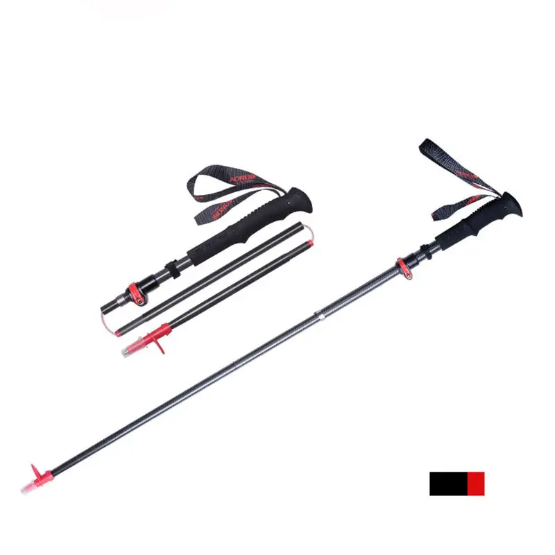 Walking Stick 3 Joints Ultralight Folding Carbon Fiber Cane Outdoor Climbing Accessories | Спорт и развлечения